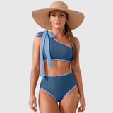 Marit | Bikini de Tiro Alto con Un Solo Hombro