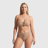 Romée | Bikini con Diseño de Encaje y Detalles Dorados