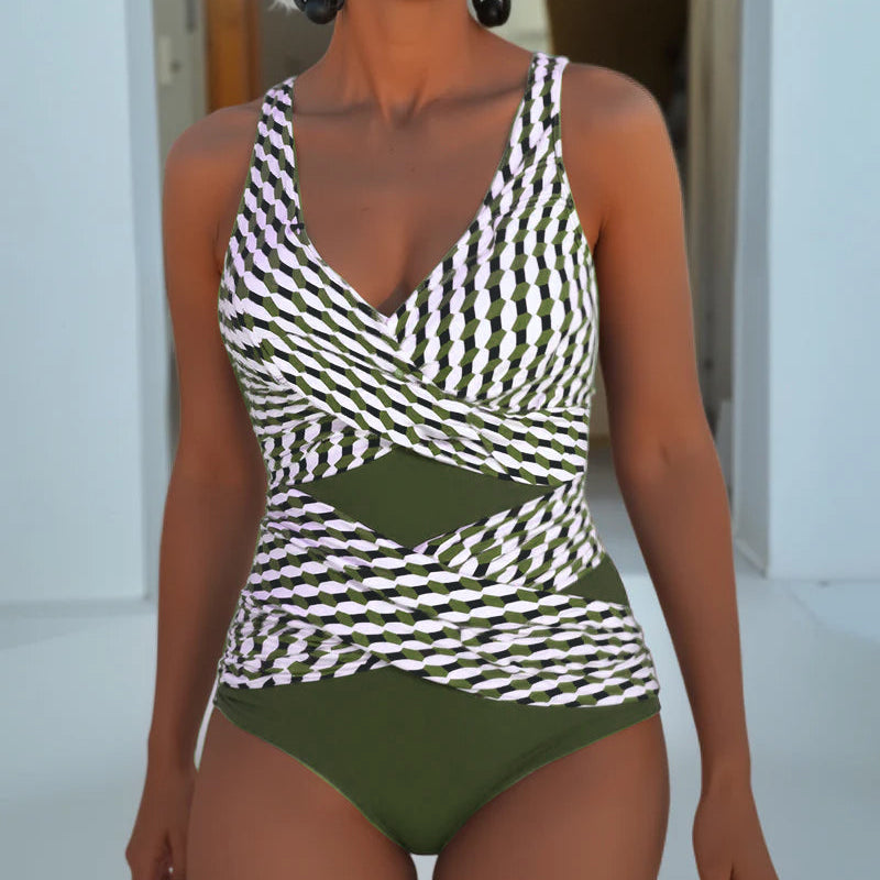 Wendy | Traje de Baño de Una Pieza con Diseño Cruzado