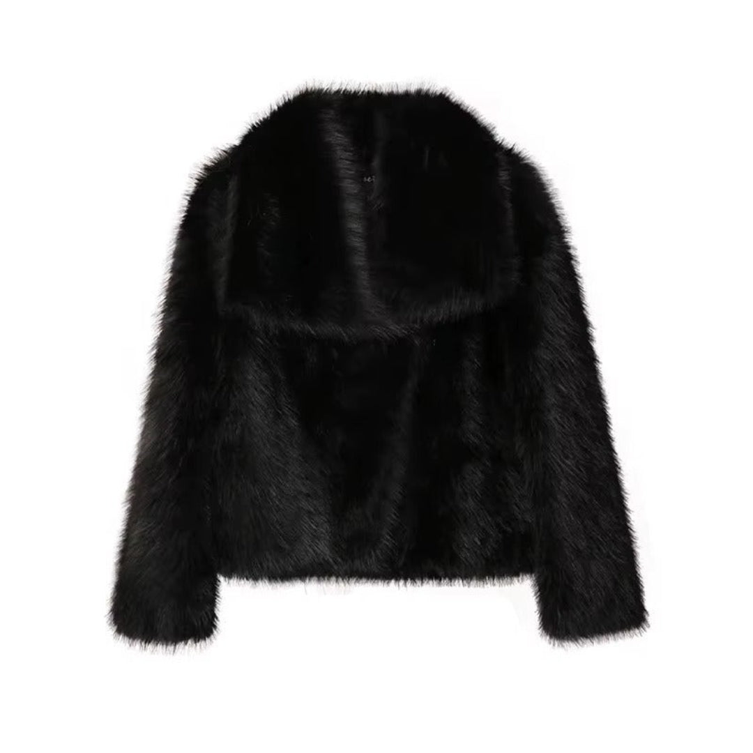 Annemiek | Chaqueta Corto Femenina con Cuello Amplio