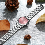 Nika® - Reloj de Plata con Esfera Rosa