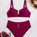 Anne | Bikini con detalle en forma de U dorada