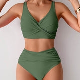 Jasmijn | Bikini de tiro alto con detalle retorcido