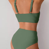 Jasmijn | Bikini de tiro alto con detalle retorcido
