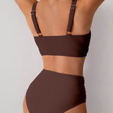Jasmijn | Bikini de tiro alto con detalle retorcido