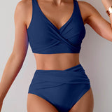 Jasmijn | Bikini de tiro alto con detalle retorcido