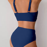 Jasmijn | Bikini de tiro alto con detalle retorcido