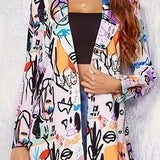 Tanja | Graffiti Print Blazer