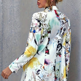 Tanja | Graffiti Print Blazer