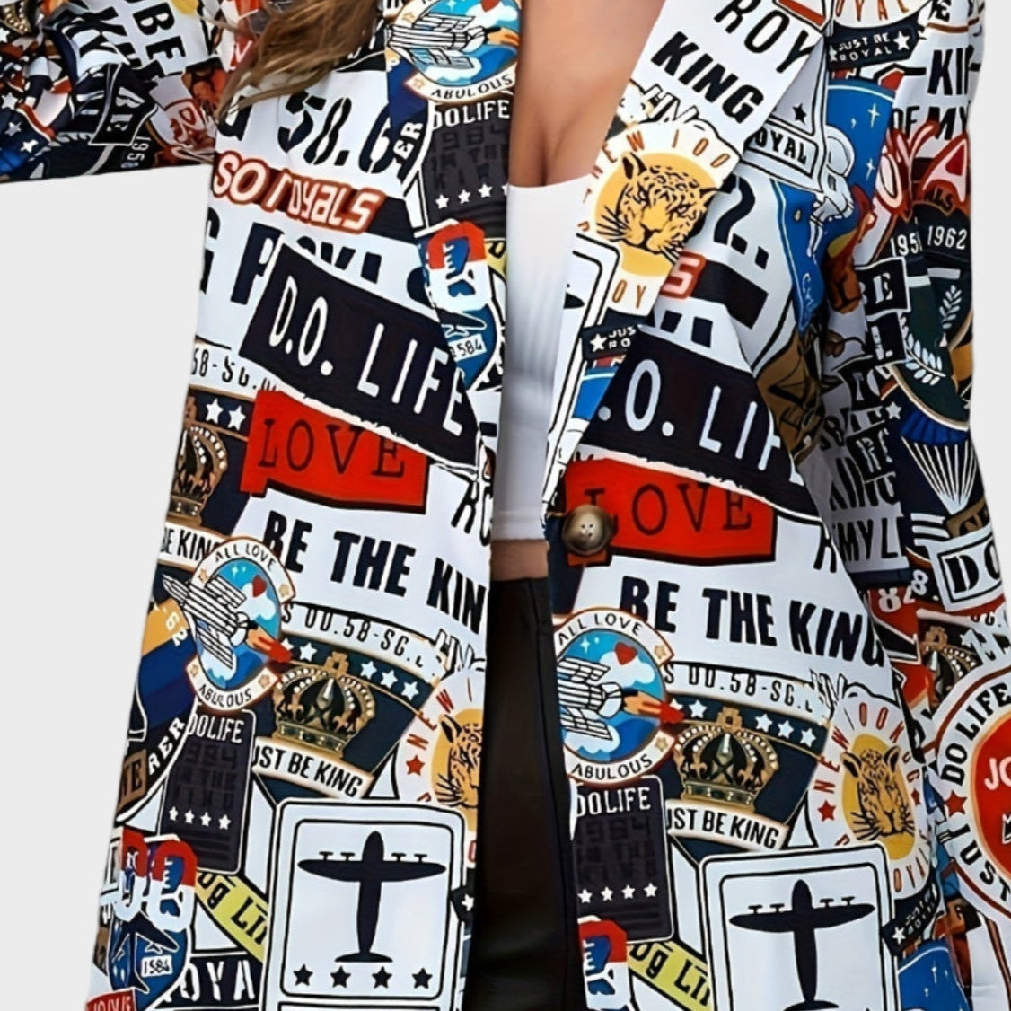 Tanja | Graffiti Print Blazer