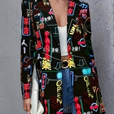 Tanja | Graffiti Print Blazer