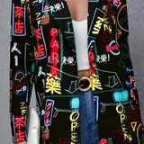 Tanja | Graffiti Print Blazer