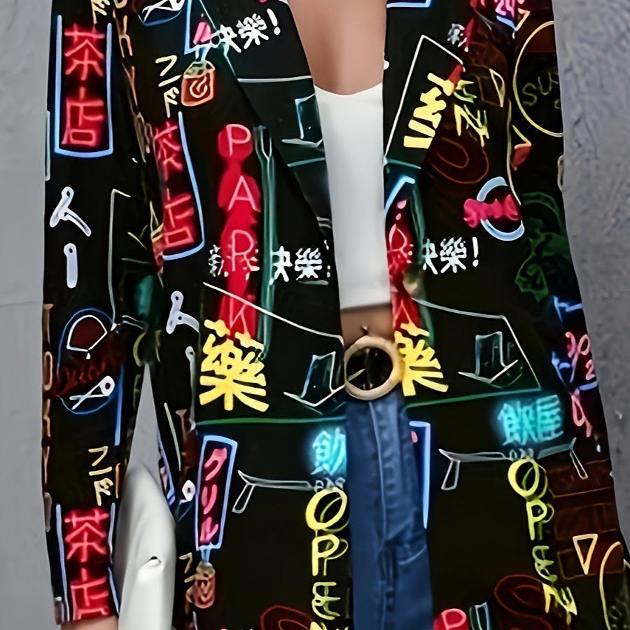 Tanja | Graffiti Print Blazer
