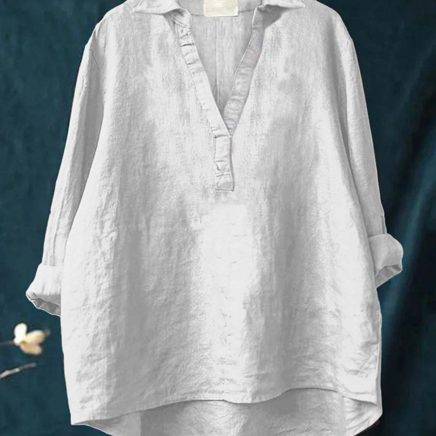 Andrea | Elegante Blusa de Verano de Lino