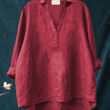 Andrea | Elegante Blusa de Verano de Lino