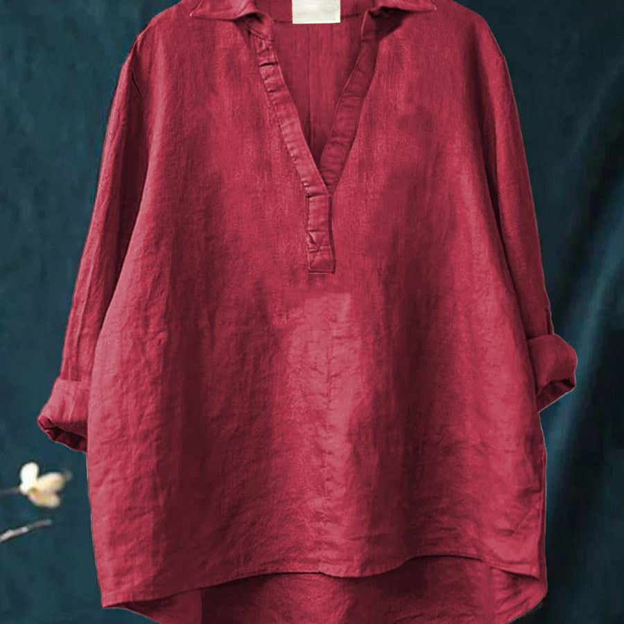 Andrea | Elegante Blusa de Verano de Lino