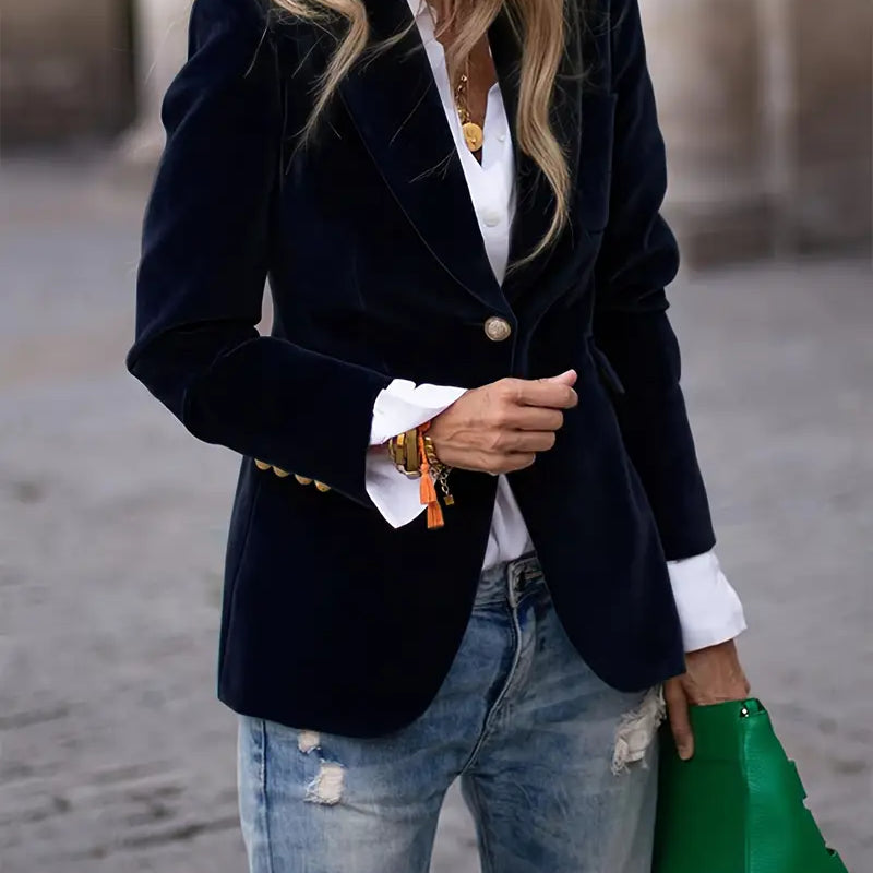 Caterina | Sofisticado Blazer de Terciopelo