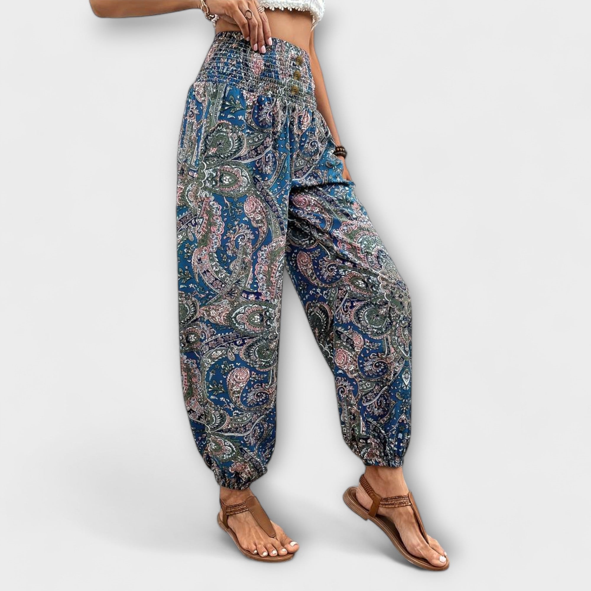 Lola - Pantalones de Estilo Étnico