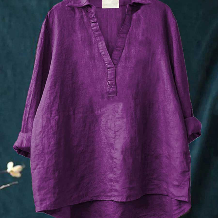 Andrea | Elegante Blusa de Verano de Lino