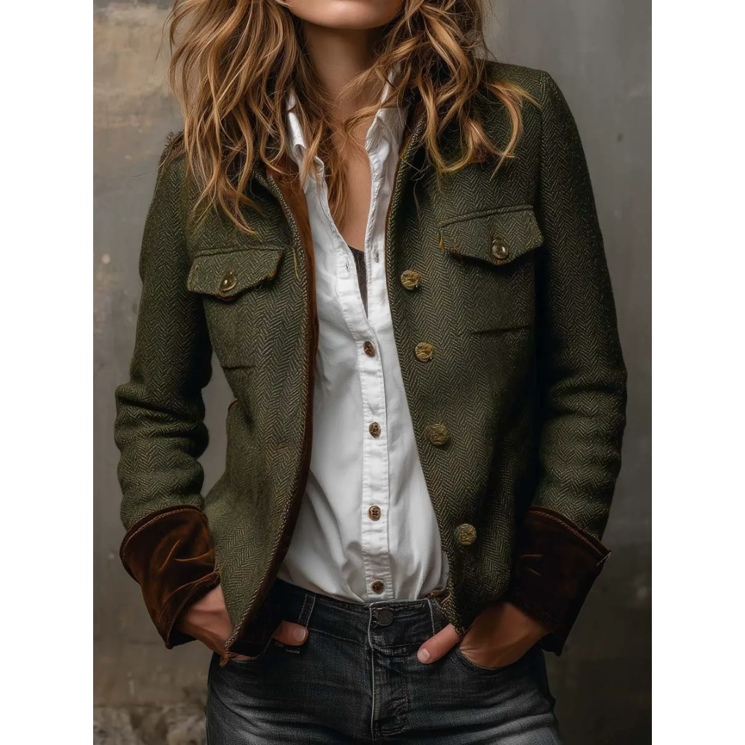 Annette™ | Blazer de Lujo Elegante con Acabados de Terciopelo
