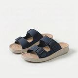 Mae - Zapatillas cómodas con doble hebilla regulable