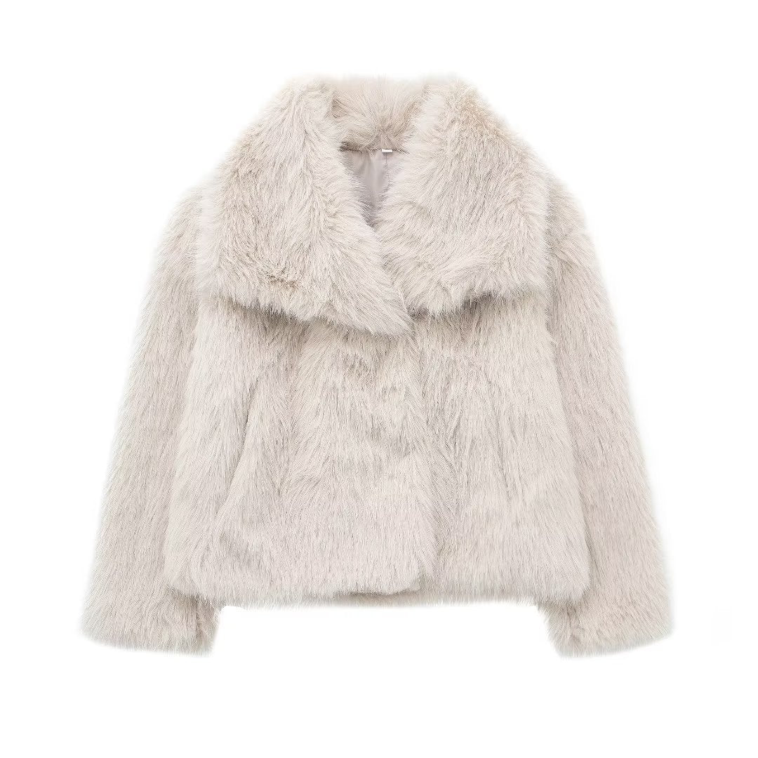 Annemiek | Chaqueta Corto Femenina con Cuello Amplio