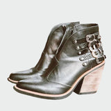 Marica - Botas Retro de Cuero